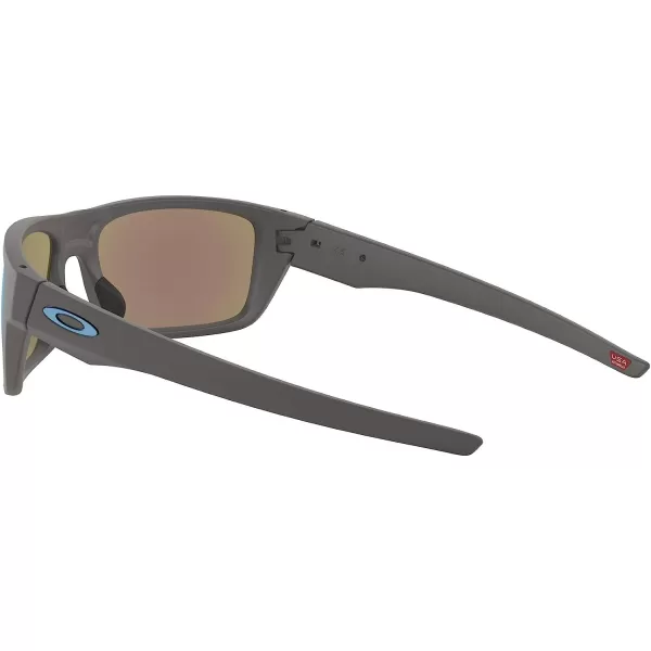 imageOakley Mens Oo9367 Drop Point Rectangular SunglassesMatte Dark GreyPrizm Sapphire Iridium Polarized