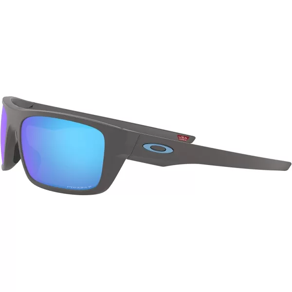 imageOakley Mens Oo9367 Drop Point Rectangular SunglassesMatte Dark GreyPrizm Sapphire Iridium Polarized