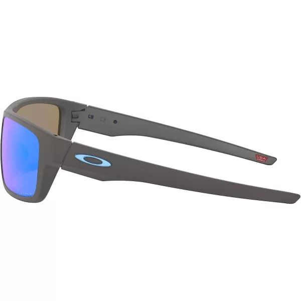 imageOakley Mens Oo9367 Drop Point Rectangular SunglassesMatte Dark GreyPrizm Sapphire Iridium Polarized