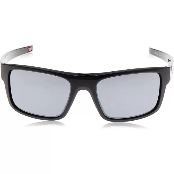 imageOakley Mens Oo9367 Drop Point Rectangular SunglassesPolished BlackBlack Iridium