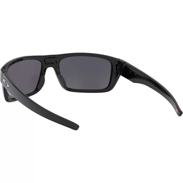 imageOakley Mens Oo9367 Drop Point Rectangular SunglassesPolished BlackBlack Iridium