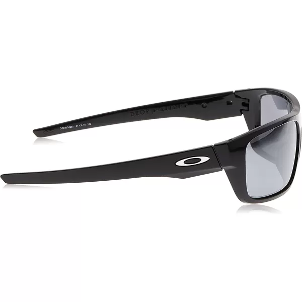 imageOakley Mens Oo9367 Drop Point Rectangular SunglassesPolished BlackBlack Iridium