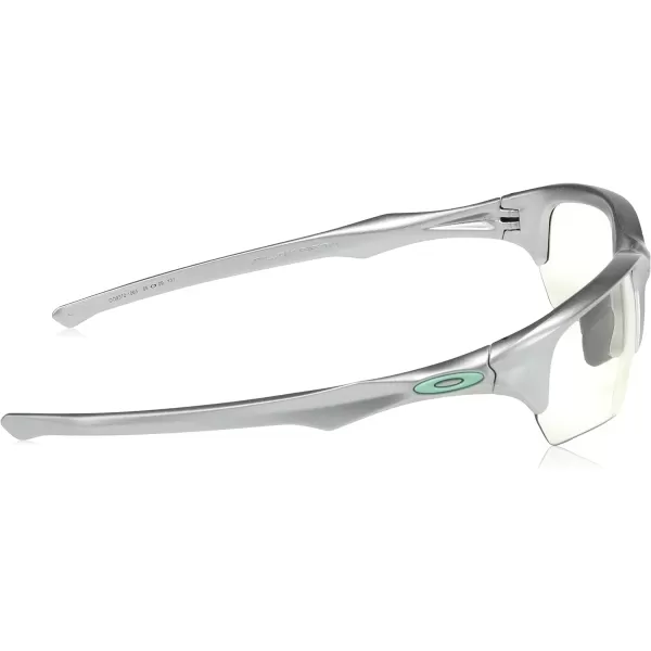 imageOakley Mens Oo9372 Flak Beta Low Bridge Fit Rectangular SunglassesSilverClear Black Iridium Photochromic
