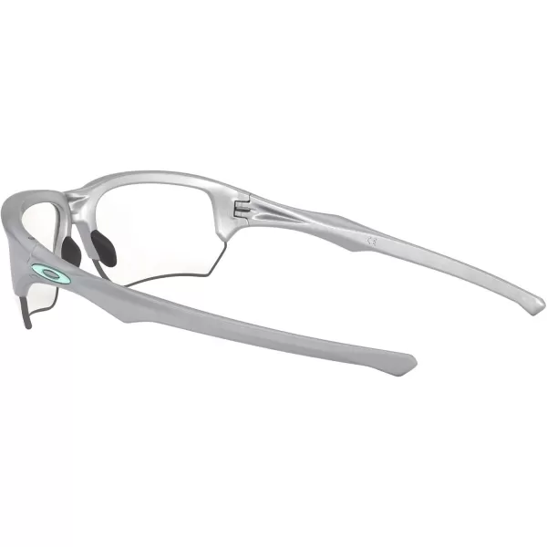 imageOakley Mens Oo9372 Flak Beta Low Bridge Fit Rectangular SunglassesSilverClear Black Iridium Photochromic