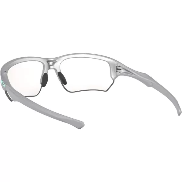 imageOakley Mens Oo9372 Flak Beta Low Bridge Fit Rectangular SunglassesSilverClear Black Iridium Photochromic