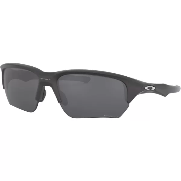 imageOakley Mens Oo9372 Flak Beta Low Bridge Fit Rectangular SunglassesSteelPrizm Black Polarized