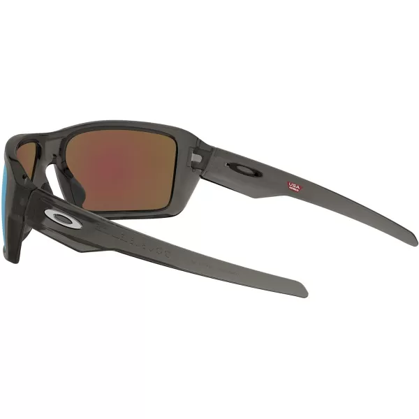 imageOakley Mens Oo9380 Double Edge Rectangular SunglassesGrey SmokePrizm Sapphire Iridium Polarized