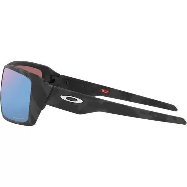 imageOakley Mens Oo9380 Double Edge Rectangular SunglassesMatte Black CamoPrizm Deep Water Polarized