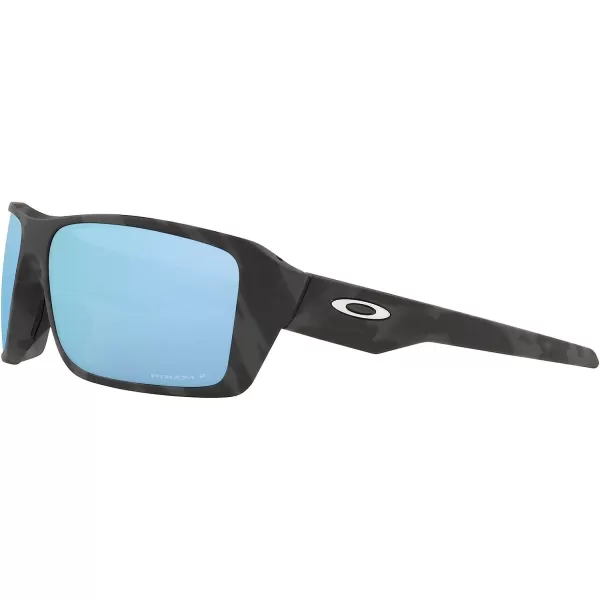 imageOakley Mens Oo9380 Double Edge Rectangular SunglassesMatte Black CamoPrizm Deep Water Polarized