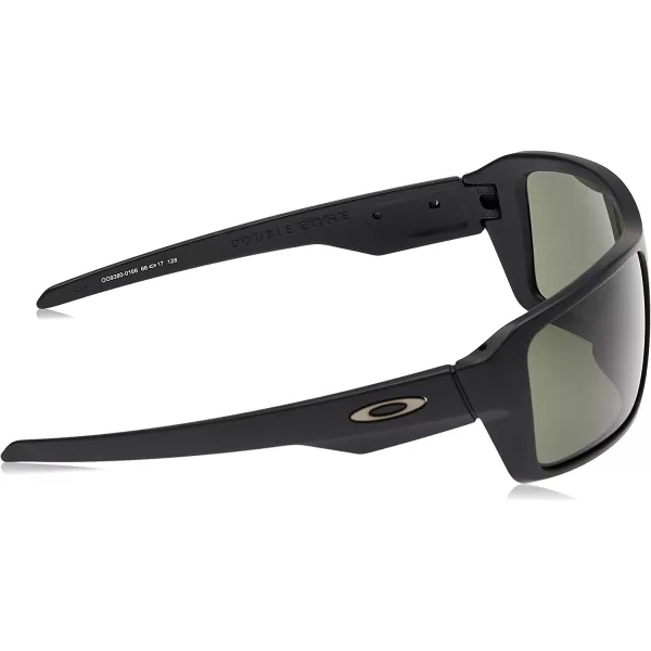 imageOakley Mens Oo9380 Double Edge Rectangular SunglassesMatte BlackDark Grey