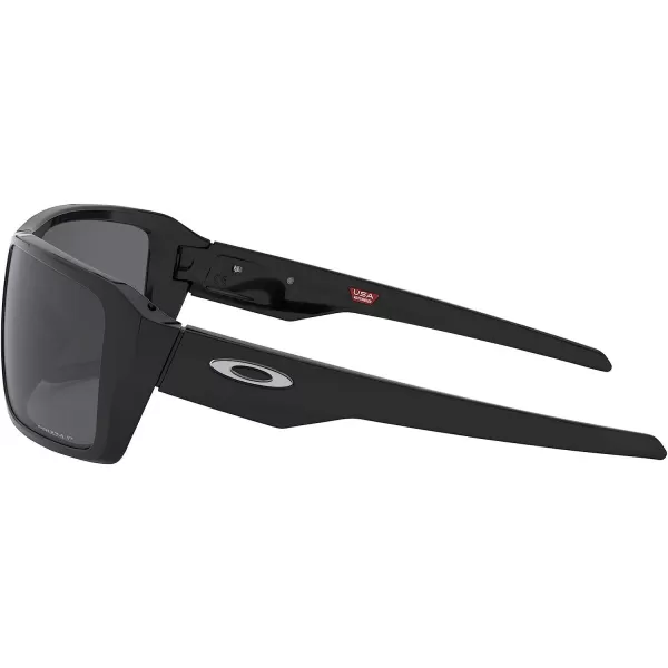imageOakley Mens Oo9380 Double Edge Rectangular SunglassesPolished BlackPrizm Black Polarized