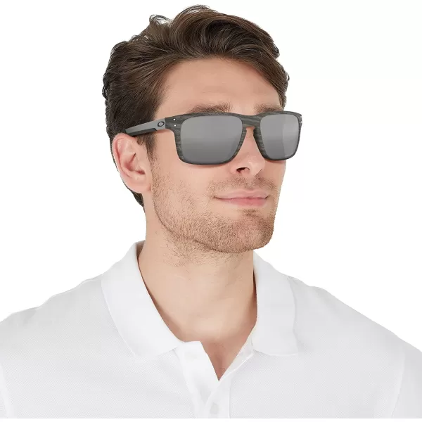 imageOakley Mens Oo9384 Holbrook Mix Rectangular SunglassesWoodgrainPrizm Black