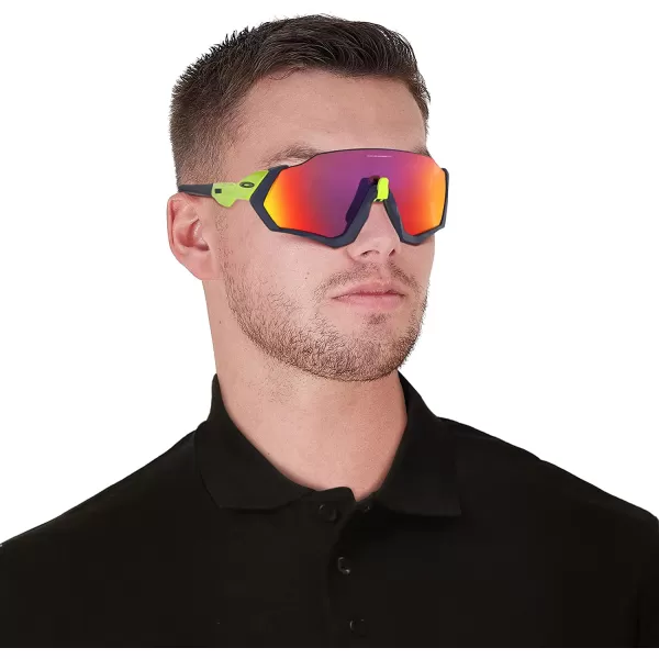 imageOakley Mens Oo9401 Flight Jacket Rectangular SunglassesMatte NavyPrizm Road