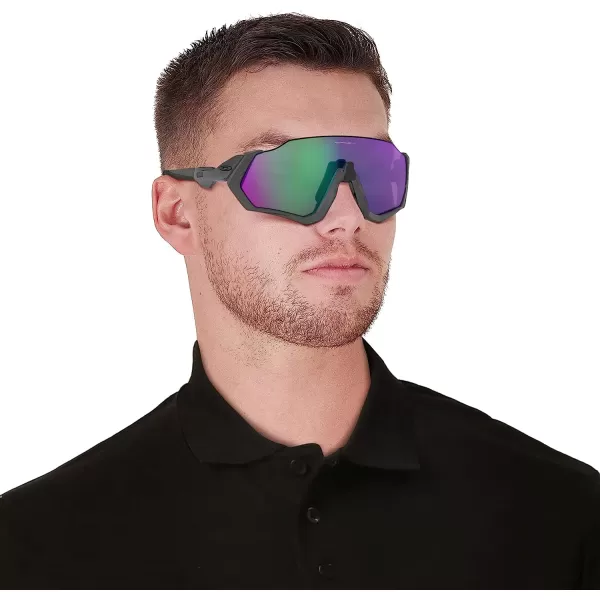 imageOakley Mens Oo9401 Flight Jacket Rectangular SunglassesSteelPrizm Road Jade