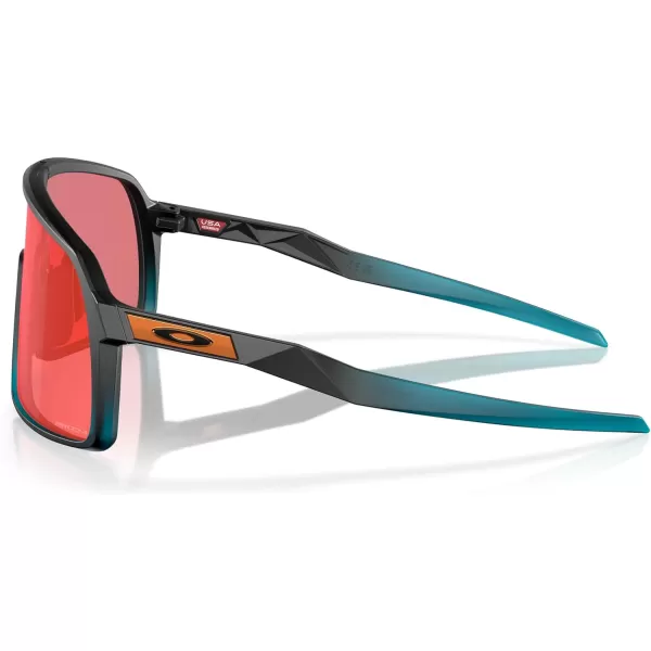 imageOakley Mens Oo9406a Sutro Low Bridge Fit Rectangular SunglassesMatte Transparent Balsam FadePrizm Trail Torch