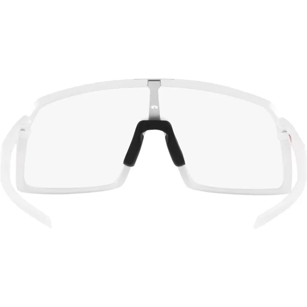 imageOakley Mens Oo9406a Sutro Low Bridge Fit Rectangular SunglassesMatte WhiteClear to Black Photochromic
