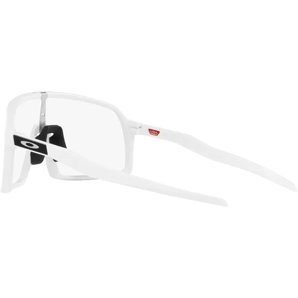 imageOakley Mens Oo9406a Sutro Low Bridge Fit Rectangular SunglassesMatte WhiteClear to Black Photochromic