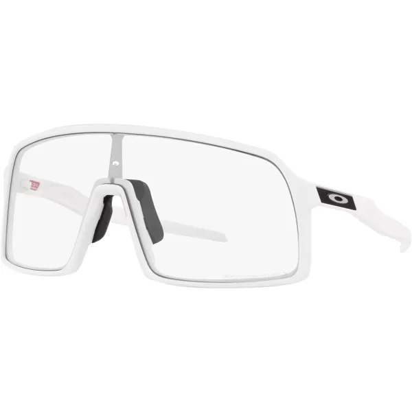 imageOakley Mens Oo9406a Sutro Low Bridge Fit Rectangular SunglassesMatte WhiteClear to Black Photochromic