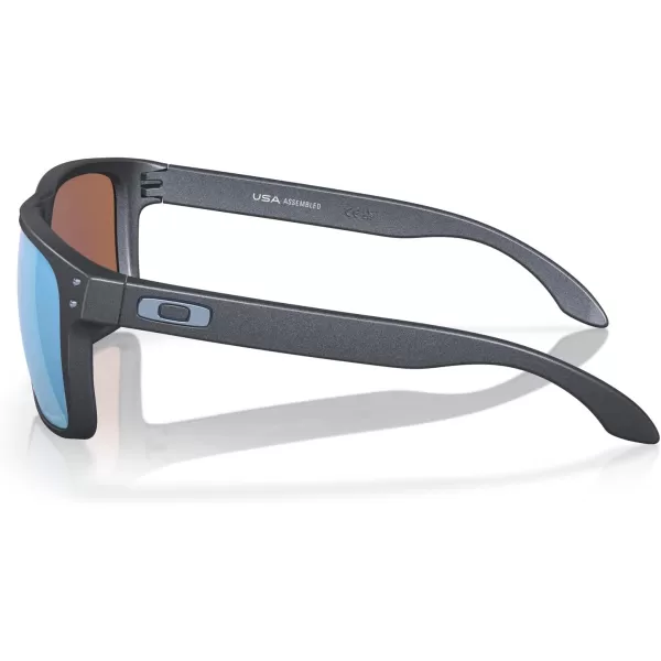imageOakley Mens Oo9417 Holbrook XL Square SunglassesBlue SteelPrizm Deep Water Polarized