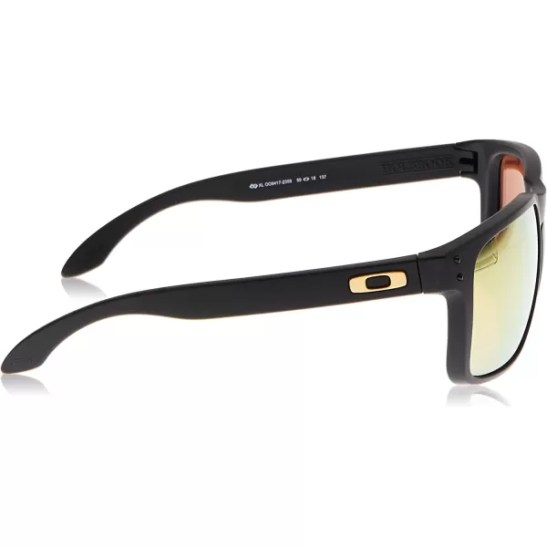 imageOakley Mens Oo9417 Holbrook XL Square SunglassesMatte BlackPrizm 24k Polarized