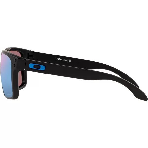imageOakley Mens Oo9417 Holbrook XL Square SunglassesMatte BlackPrizm Deep Water Polarized