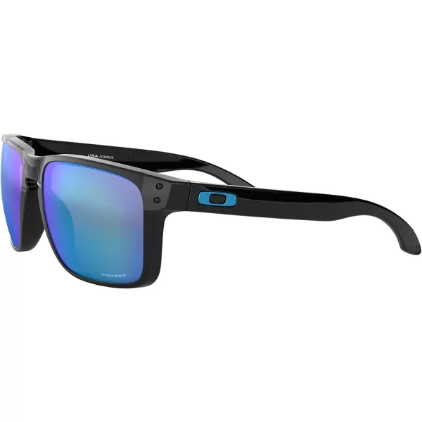 imageOakley Mens Oo9417 Holbrook XL Square SunglassesPolished BlackPrizm Sapphire