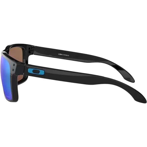 imageOakley Mens Oo9417 Holbrook XL Square SunglassesPolished BlackPrizm Sapphire