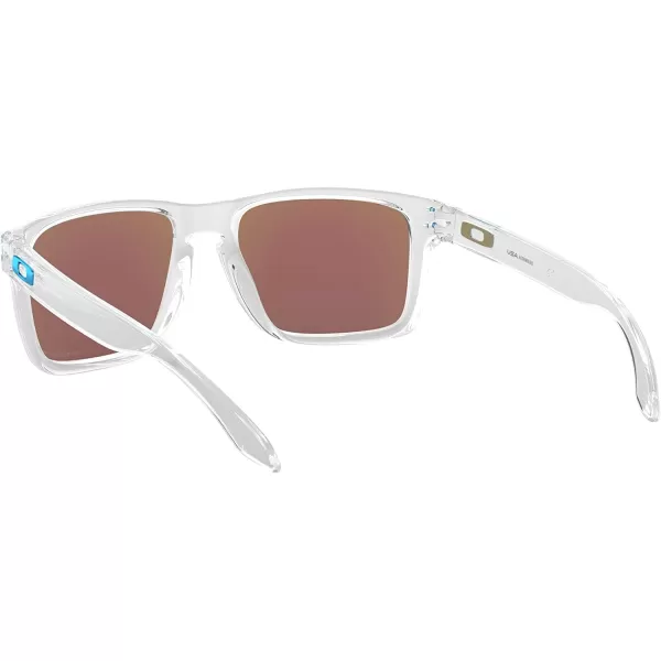 imageOakley Mens Oo9417 Holbrook XL Square SunglassesPolished ClearPrizm Sapphire Iridium Polarized