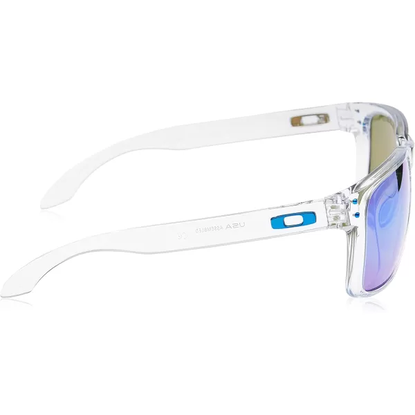 imageOakley Mens Oo9417 Holbrook XL Square SunglassesPolished ClearPrizm Sapphire Iridium Polarized