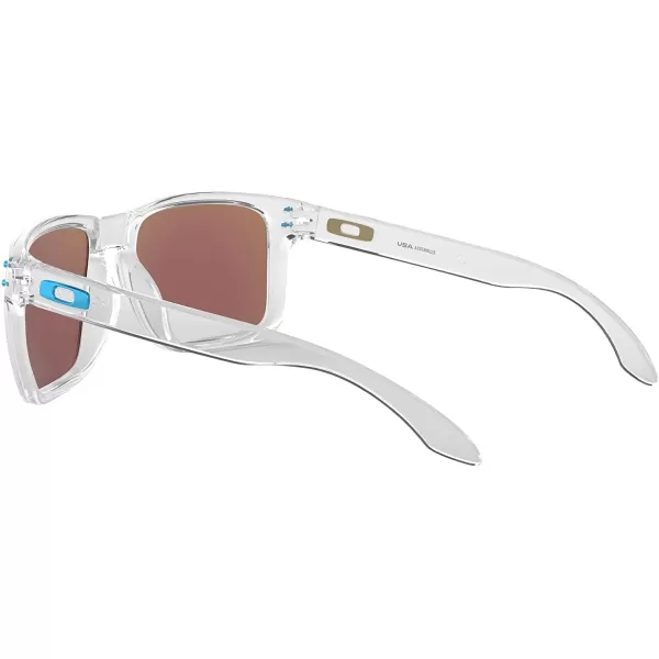 imageOakley Mens Oo9417 Holbrook XL Square SunglassesPolished ClearPrizm Sapphire Iridium Polarized