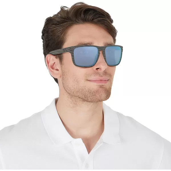 imageOakley Mens Oo9417 Holbrook XL Square SunglassesWoodgrainPrizm Deep Water Polarized