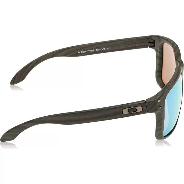 imageOakley Mens Oo9417 Holbrook XL Square SunglassesWoodgrainPrizm Deep Water Polarized