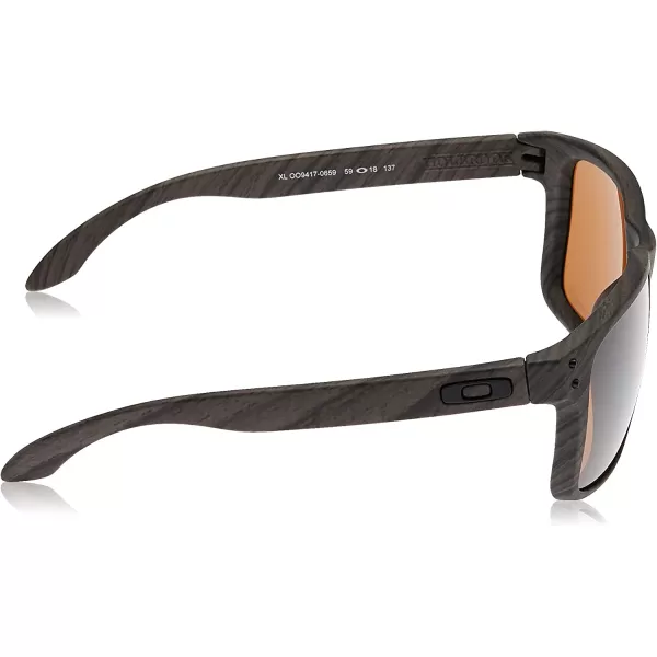 imageOakley Mens Oo9417 Holbrook XL Square SunglassesWoodgrainPrizm Tungsten Polarized