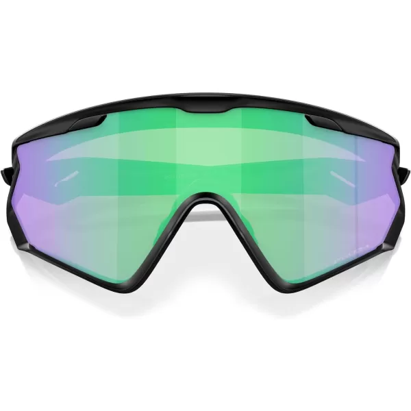 imageOakley Mens Oo9418 Wind Jacket 20 Shield SunglassesMatte BlackPrizm Road Jade