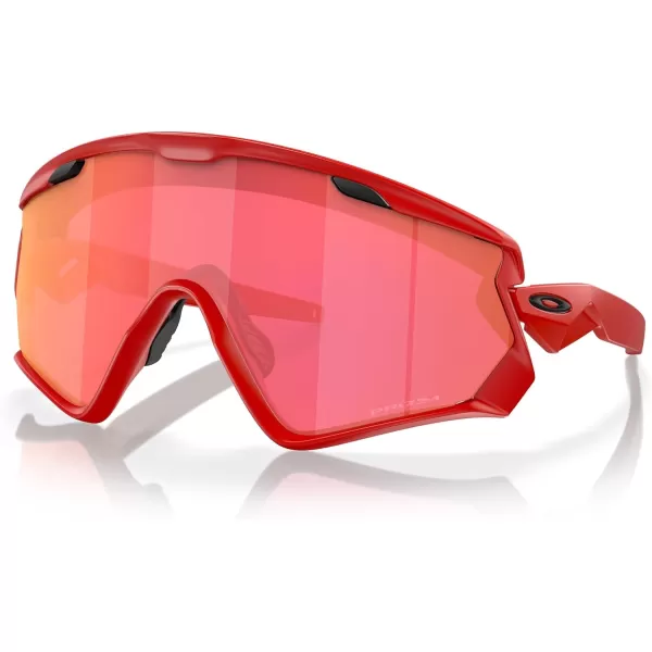imageOakley Mens Oo9418 Wind Jacket 20 Shield SunglassesMatte RedlinePrizm Snow Torch