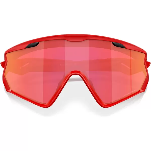 imageOakley Mens Oo9418 Wind Jacket 20 Shield SunglassesMatte RedlinePrizm Snow Torch