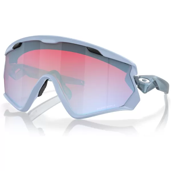 imageOakley Mens Oo9418 Wind Jacket 20 Shield SunglassesMatte Transparent StonewashPrizm Snow Sapphire