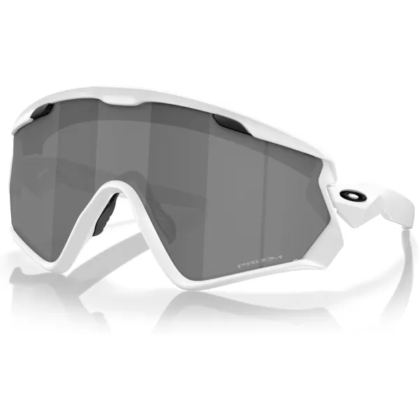 imageOakley Mens Oo9418 Wind Jacket 20 Shield SunglassesMatte WhitePrizm Black