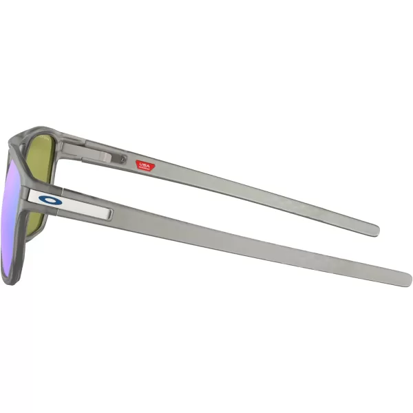 imageOakley Mens Oo9436 Latch Beta Rectangular SunglassesMatte Grey InkPrizm Sapphire Iridium Polarized