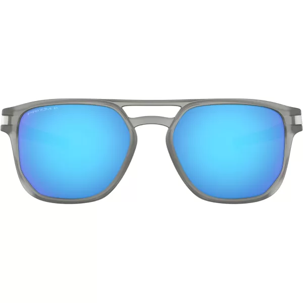 imageOakley Mens Oo9436 Latch Beta Rectangular SunglassesMatte Grey InkPrizm Sapphire Iridium Polarized