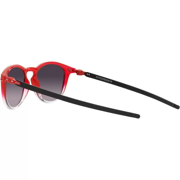 imageOakley Mens Oo9439 Pitchman R Round SunglassesFq Red FadePrizm Black Gradient