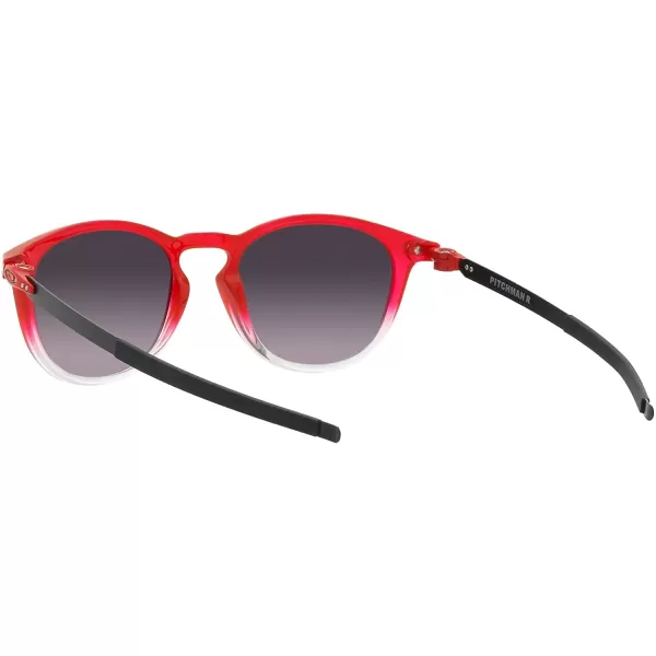 imageOakley Mens Oo9439 Pitchman R Round SunglassesFq Red FadePrizm Black Gradient
