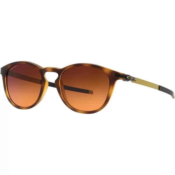 imageOakley Mens Oo9439 Pitchman R Round SunglassesMatte Brown TortoisePrizm Brown Gradient
