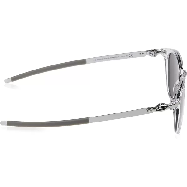 imageOakley Mens Oo9439 Pitchman R Round SunglassesPolished ClearPrizm Black