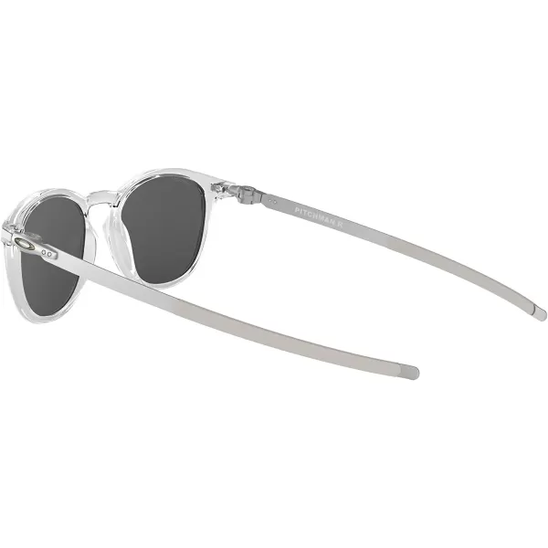 imageOakley Mens Oo9439 Pitchman R Round SunglassesPolished ClearPrizm Black