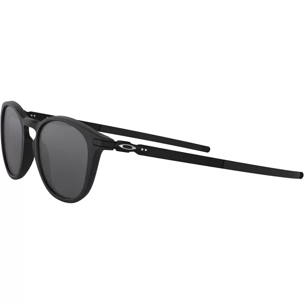 imageOakley Mens Oo9439 Pitchman R Round SunglassesSatin BlackPrizm Black Polarized