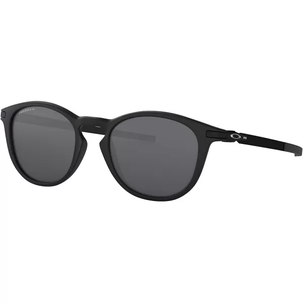 imageOakley Mens Oo9439 Pitchman R Round SunglassesSatin BlackPrizm Black Polarized