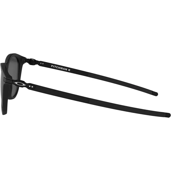 imageOakley Mens Oo9439 Pitchman R Round SunglassesSatin BlackPrizm Black Polarized