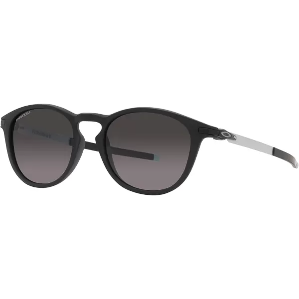 imageOakley Mens Oo9439 Pitchman R Round SunglassesSatin BlackPrizm Grey Gradient