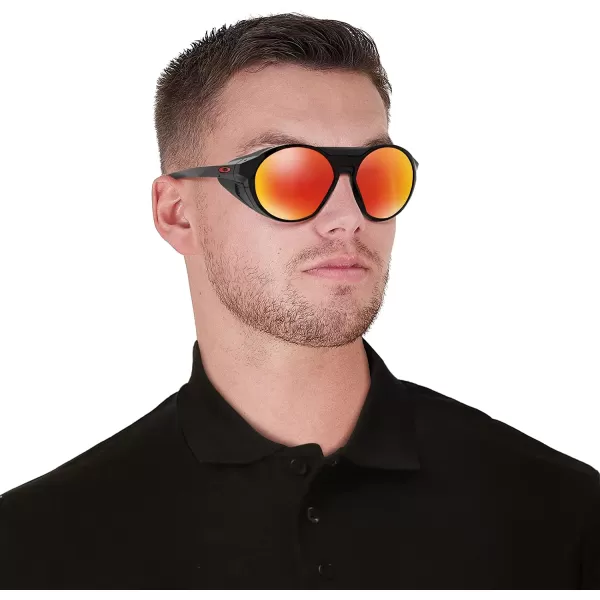 imageOakley Mens Oo9440 Clifden Round SunglassesPolished BlackPrizm Ruby Polarized